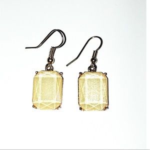 Yellow Stone Hanging Earrings